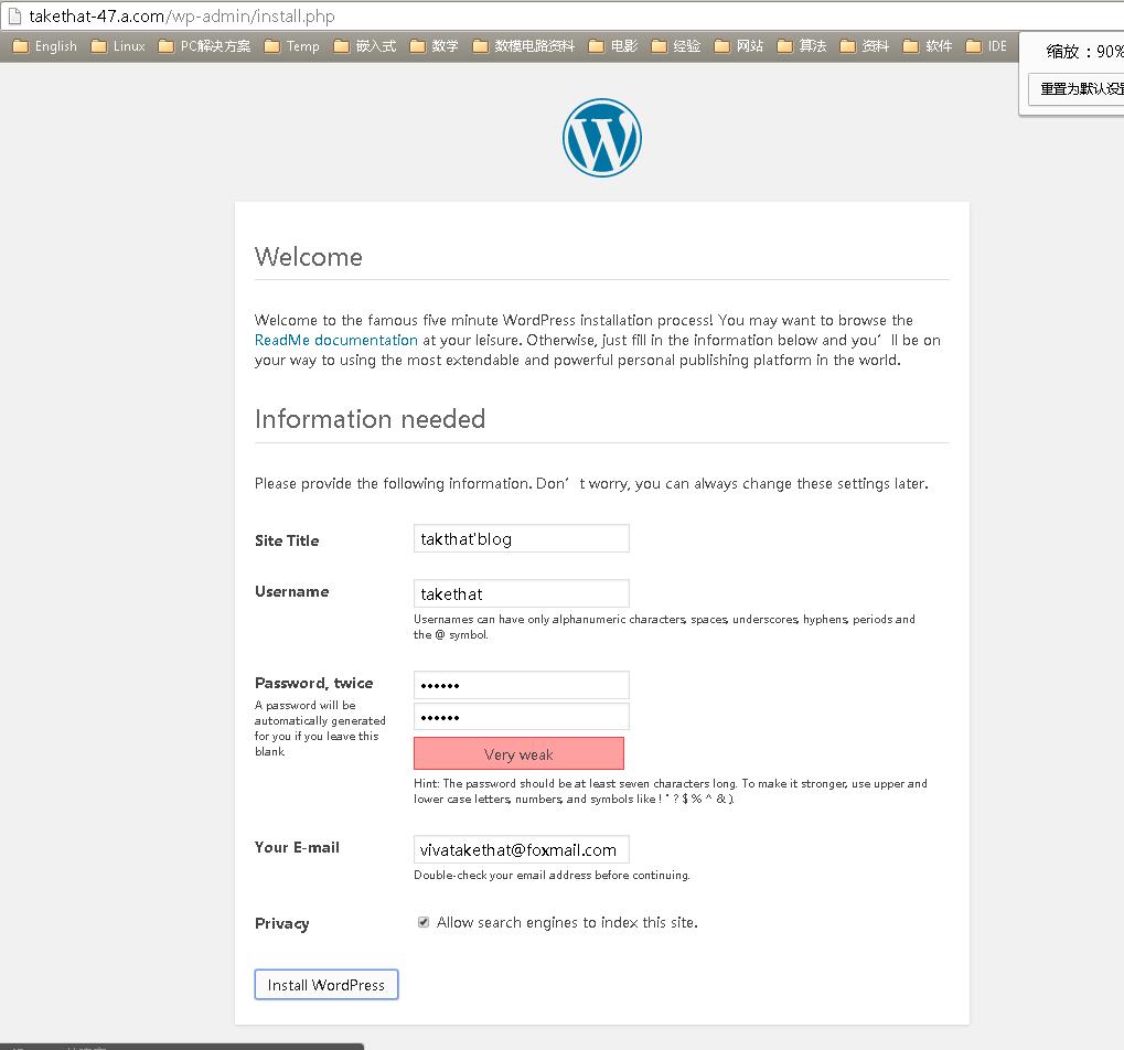 wordpress-Install